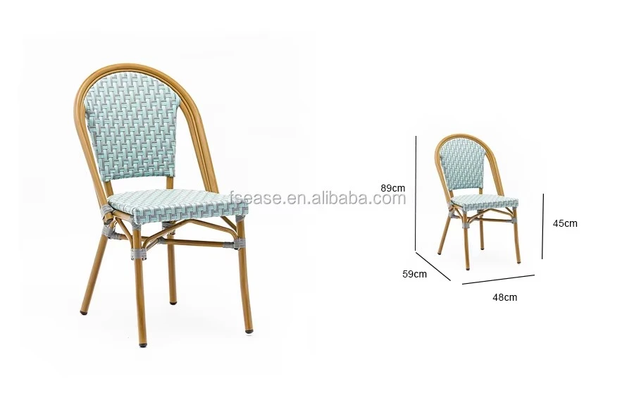 Garden Aluminum Rattan French Bistro Chairs suppliers in china Garden Aluminum Rattan French Bistro Chairs suppliers in china