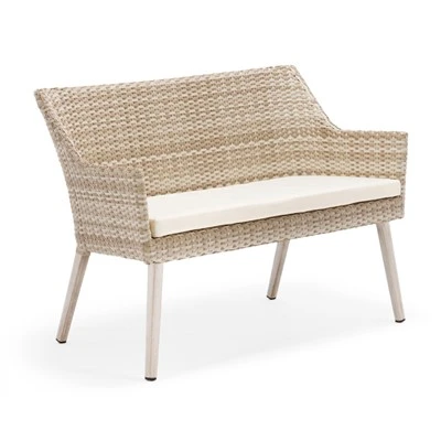 Soffas Awyr Agored Rattan Modern Alwminiwm