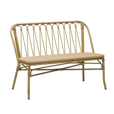 Soffas Alwminiwm Rattan Awyr Agored Parisian